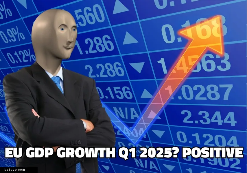 Will the EU's GDP growth rate be negative in the upcoming Q1 2025 report?